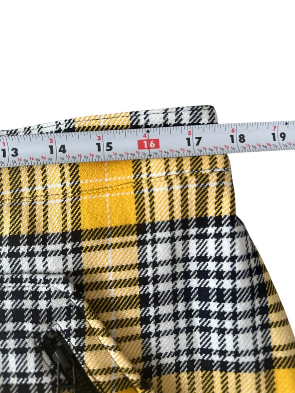 VERONICA BEARD Yellow Black Plaid Button Skirt Size 12 - Picture 4 of 8